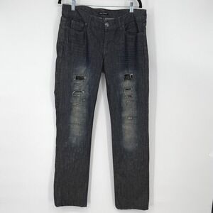 Royal Underground Studded Jeans Womens 30 Dark Wash Y2K Distressed Sparkle